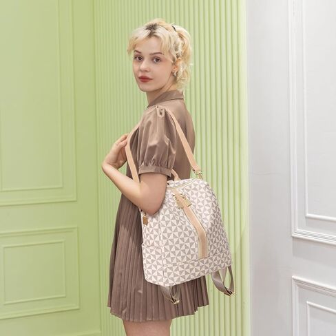 NEICOA Fashion Backpack Purse for Women Designer Convertible Travel Backpack Shoulder Bag with Wallet for Ladies 2psc in Saudi Arabia