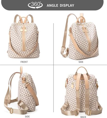 NEICOA Fashion Backpack Purse for Women Designer Convertible Travel Backpack Shoulder Bag with Wallet for Ladies 2psc in Saudi Arabia