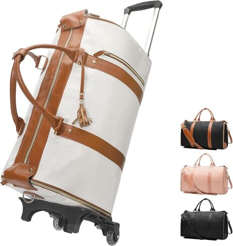 Rolling Garment Bag for Travel,Large Convertible Garment Duffel Bag Rolling Duffle Bag with Wheels,Carry on Garment Bags Weekender Travle Jenni Bags for Women Men(Black2) in Saudi Arabia