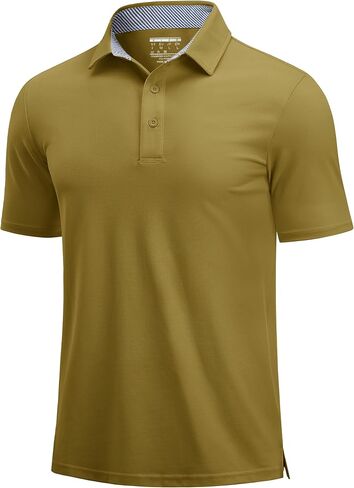 Cotrasen Men's Polo Shirts Short Sleeve Cotton Pique 3 Buttons Golf Shirts Classic Fit Casual Performance T-Shirt in Saudi Arabia