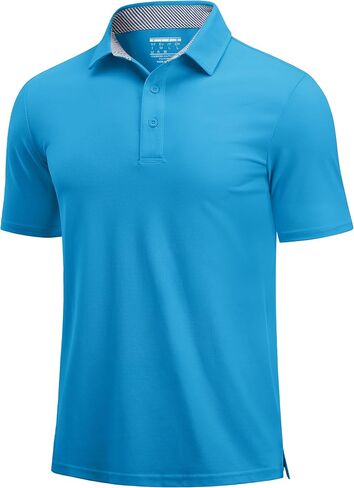 Cotrasen Men's Polo Shirts Short Sleeve Cotton Pique 3 Buttons Golf Shirts Classic Fit Casual Performance T-Shirt in Saudi Arabia