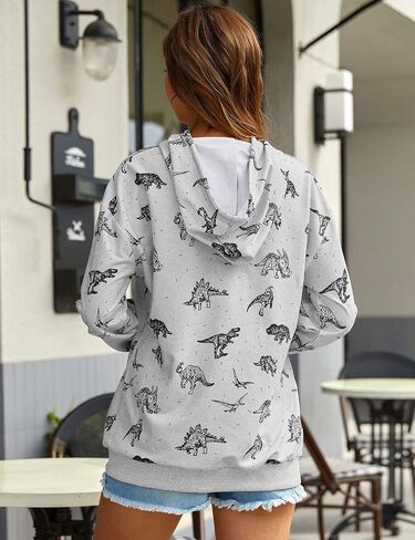 RMCMS نساء لطيف الديناصورات الرسم البيري من النوع الثقيل tees السيدات أفضل هوديس متعة القمامة in Kuwait