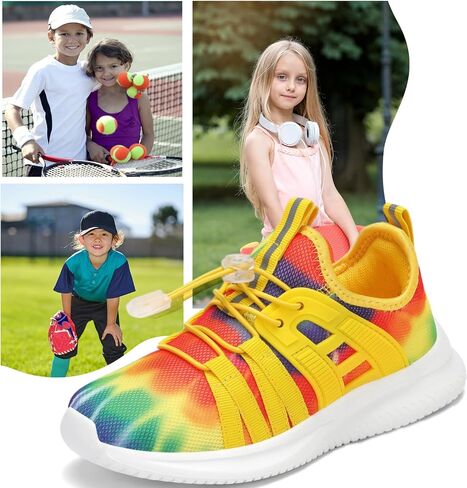 Kids Tennis Shoes, Girls Boys Comfortable Running Shoes, Lightweight Sneakers in Saudi Arabia