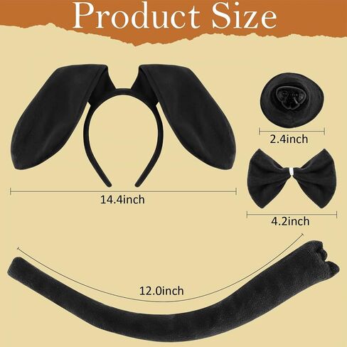 مجموعة أزياء الكلب Dachshund ، أذني الكلب ، عادل ، Tail Tie tise dachshund هدايا ، جرو ، إكسسوارات حفلات الأذنين للنساء للنساء in Kuwait
