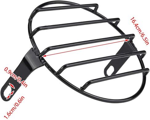 Headlight, 6.5" Motorcycle Side Mount Headlight Round Grill Cover Mask Fits for Chopper Racer Motorcycle Headlight Lens Cover in Kuwait