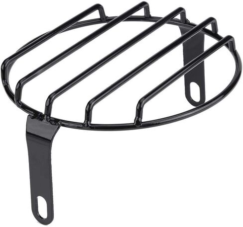 Headlight, 6.5" Motorcycle Side Mount Headlight Round Grill Cover Mask Fits for Chopper Racer Motorcycle Headlight Lens Cover in Kuwait