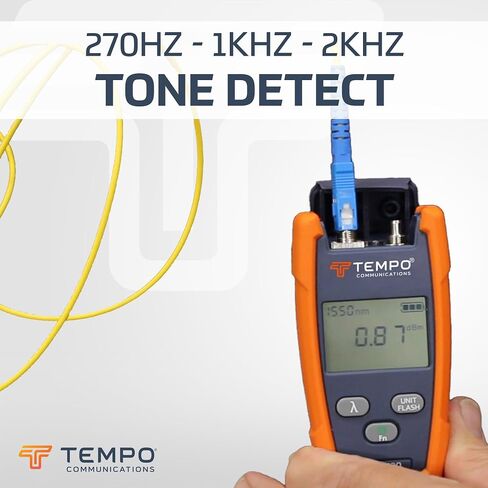 مقياس الطاقة الضوئية القياسي من الألياف TEMPO OPM210 مع محدد موقع الخطأ البصري | OPM مع جهاز اختبار الألياف الضوئية VFL | 270 هرتز، 1 كيلو هرتز، 2 كيلو هرتز؛ -70 إلى +10 ديسيبل؛ 850/1300/1310/1490/1550/1625 نانومتر in Saudi Arabia