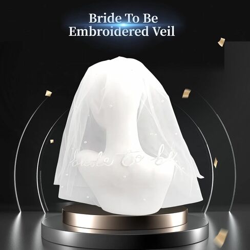 Bridal Veil with Pearls, 2-Tier Short Wedding Veil, Bride to Be Gifts, Bachelorette Party, Bridal Headpieces in Saudi Arabia