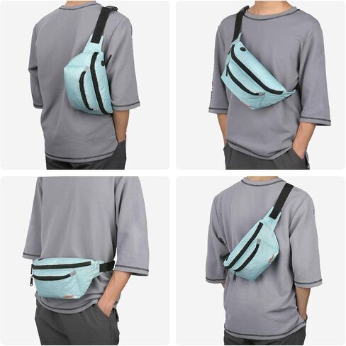 حقيبة فاني للرجال والنساء - حقيبة خصر - حقيبة حزام خفيفة الوزن للسفر والرياضة والمشي لمسافات طويلة in Kuwait