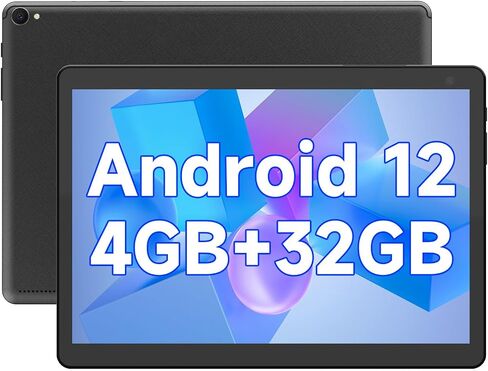 Android Tablet, 10 inch Tablets, 2GB+32GB Computer Tablet Support 512GB Expand, 2MP + 8MP Camera, IPS Screen, WiFi, Bluetooth, 6000mAh, Google GMS Certified Tableta Black in Saudi Arabia