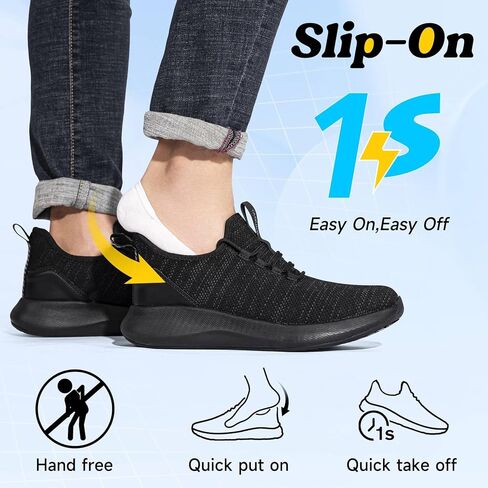 Non Slip Work Shoes Women Slip On Sneakers Slip Resistant Slip On Shoes Womens Zapatos Antideslizantes para Mujer Food Service Chef Restaurant, Charcoal Grey US 5-11 in Saudi Arabia