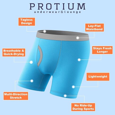 6 Pack Boys Mesh Mesh Boxer Brief - تنفس ملابس داخلية رطوبة ناعمة. in Kuwait