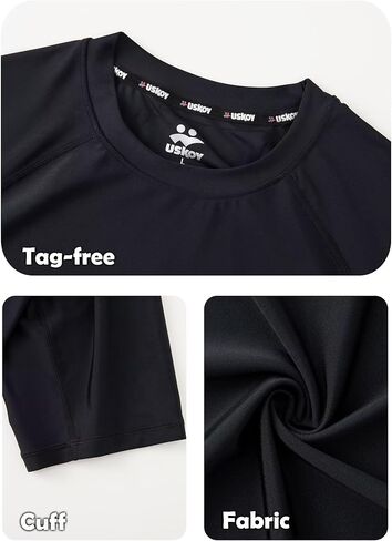 Men's Rash Guard T-Shirts UPF 50+ Baselayer Short Sleeve Skins Compression Performance Fit Tee in Saudi Arabia