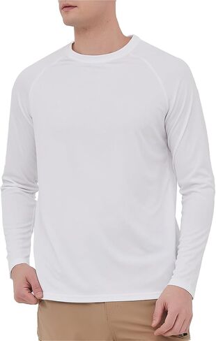 HYCOPROT Men's Rash Guard Shirts UPF 50+ Sun Protection Fishing Shirts for Men UV Long Sleeve Quick Dry Swim Shirt Running in Saudi Arabia