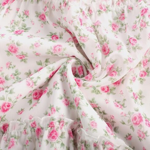 التنانير الصيفية القرمزية للنساء Maxi Long Floral Skirt Flowy Tier -Tier Tier Skirt in Kuwait