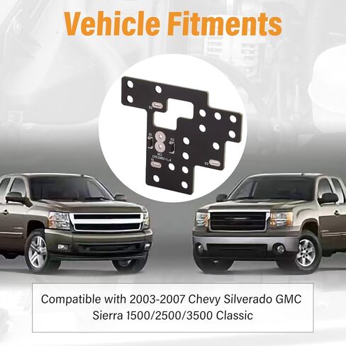 6 تعديل مرتفع ، متوافق مع 2003-2007 Chevy Silverado GMC Sierra 1500/2500/3500 وحدة الضوء ، الضوء لأضواء الضباب وعوارض منخفضة وعوارض عالية في وقت واحد in Kuwait