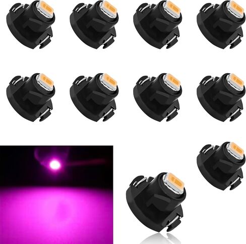 10PCS T4.2 LED Bulb Car Interior Lights, T4 Bulbs Dash Light 12V IP65 3030 SMD Chip Instrument Desk Lamp Indicator Light, 0.39Inch x 0.27Inch Energy-saving Led Panel A/C Car Lantern(White) in Saudi Arabia