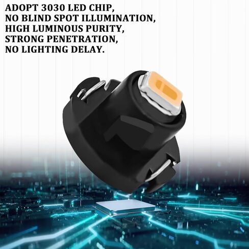 10PCS T4.2 LED Bulb Car Interior Lights, T4 Bulbs Dash Light 12V IP65 3030 SMD Chip Instrument Desk Lamp Indicator Light, 0.39Inch x 0.27Inch Energy-saving Led Panel A/C Car Lantern(White) in Saudi Arabia