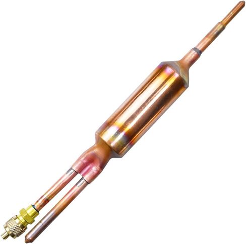 10 Pack Filter Dryer Refrigerant Liquid LINE with Charging Valve 1/4 * 1/4 25 Grams for universal refrigeration and air conditioner in Kuwait
