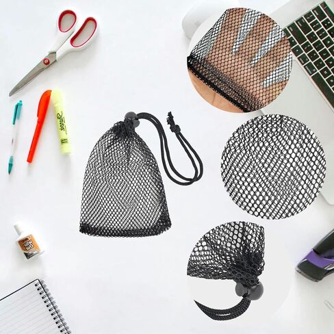 5 PCS Black Bags Mesh Storage Bag Mesh Bag Drawstring ForJewelry Gifts Small Travel Stuff Kitchen Wedding Small Travel Stuff (5, Black, 3.9 * 5.9 inches) in Saudi Arabia