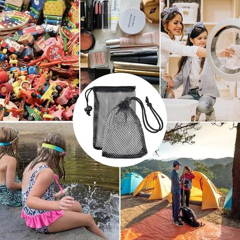 5 PCS Black Bags Mesh Storage Bag Mesh Bag Drawstring ForJewelry Gifts Small Travel Stuff Kitchen Wedding Small Travel Stuff (5, Black, 3.9 * 5.9 inches) in Saudi Arabia
