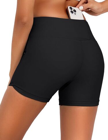 Bonneuitbebe Women's 4" Swim Shorts Cross Waist Bathing Suit Bottoms Board Shorts Swimsuit Boy Shorts with Built-in Briefs in Saudi Arabia