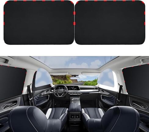 4PCS Car Side Window Sun Shades with Magnetic, 100% Blackout UV Protection Privacy Curtains, Car Window Shade Covers for Baby, Universal Auto Accessories Fits for Camping, Travel, Napping in Kuwait