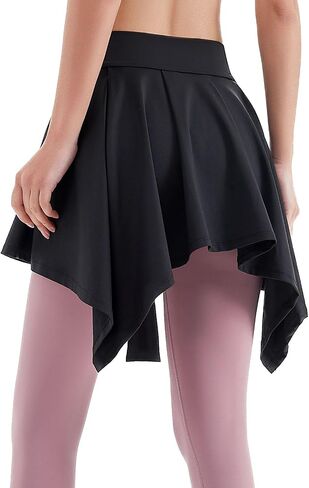 Women's Gym Wrap Skirt Quick Dry Athletic Wrap Shirt Tennis Ballet Running Dance Workout Gym Top Tie Up Skirt Yoga Cover Up in Kuwait