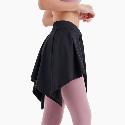 Women's Gym Wrap Skirt Quick Dry Athletic Wrap Shirt Tennis Ballet Running Dance Workout Gym Top Tie Up Skirt Yoga Cover Up in Kuwait