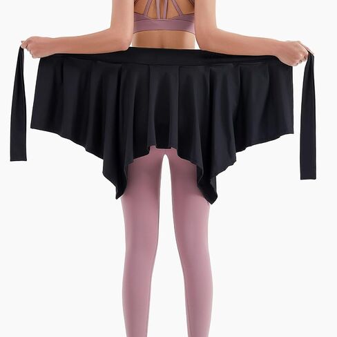 Women's Gym Wrap Skirt Quick Dry Athletic Wrap Shirt Tennis Ballet Running Dance Workout Gym Top Tie Up Skirt Yoga Cover Up in Kuwait