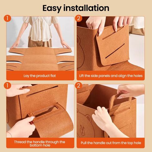 SURDOCA Felt Car Trunk Organizer - 19L Storage Box, Lightweight & Durable, Foldable Car Organizers and Storage - Multi-Purpose Auto Storage Bin for Car, and Home Use in Saudi Arabia