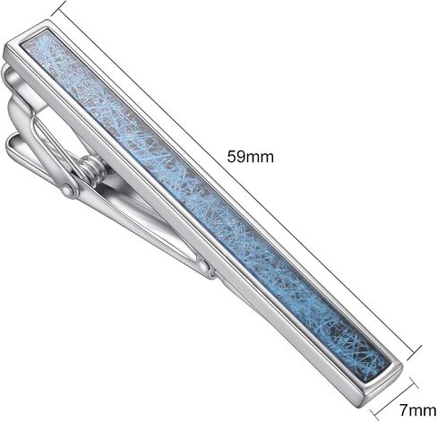 Regular Tie Clip for Men Mother of Pearl Tie Bar Clip Suitable for Party Wedding Jewelry with Box in Kuwait