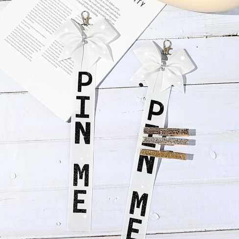 Pin Me Ribbon Cheer Bag Bow Keychain Cheerleading Pin Holder Cheer Accessories in Saudi Arabia