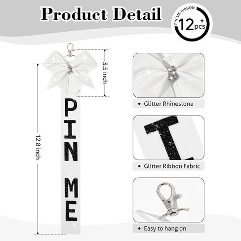 Pin Me Ribbon Cheer Bag Bow Keychain Cheerleading Pin Holder Cheer Accessories in Saudi Arabia