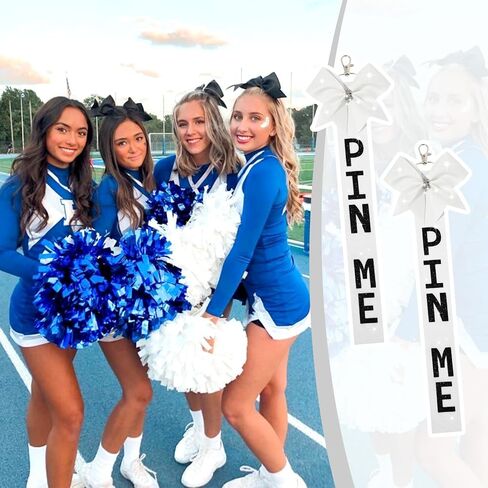Pin Me Ribbon Cheer Bag Bow Keychain Cheerleading Pin Holder Cheer Accessories in Saudi Arabia