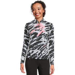 Jamie Sadock Women's Sunsense Rorshach Print Long Sleeve 1/4 Zip Sun Protection Top