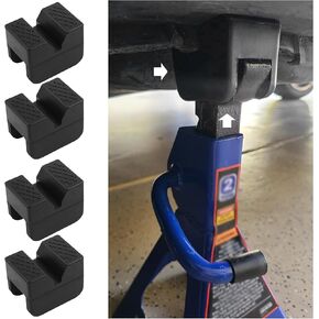 4PCS Slotted Pinch Weld Jack Pad,Rubber Pinch Weld Jack Adapter Provides Cushioning and Non-Slipping,Universal 2 Ton Jack Stand Pads Car Accessories