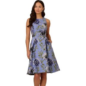 Adrianna Papell Women's Beaded Jacquard Short Dress