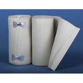 Medline Sure-Wrap Elastic Bandage with Clips, 4" x 5 yds., (10.2 cm x 4.6 m), Ideal for Compression and Support