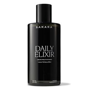 Sakara Daily Elixir Liquid Multivitamin - العناصر الغذائية الأساسية للبشرة الإشعاعية والصحة المعرفية - صيغة متاحة للبيولوجي مع النبات مع فيتامين E & Selenium - خالية من السكر فيربينا -MINT ، 16 أوقية