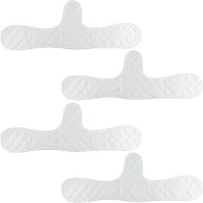 4 PCS Bra Liners to Absorb Sweat Under Breasts, Reusable Cotton Bra Liner, Under Breast Sweat Pads Breathable and Comfortable for Women (White)
