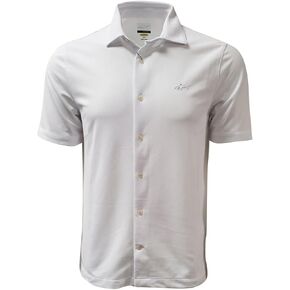 Greg Norman Men's Full Button Pique Polo