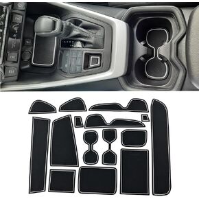 Liner Mats Compatible with Toyota RAV4 2019-2024 2025 RAV 4 Prime 2021-2025 Accessories Custom Fit Cup Holder Liner Door Pocket Center Console Anti Dust Insert Pads 15 Pcs Set Black Trim in Kuwait