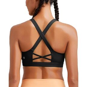RUNNING GIRL Sports Bra for Women High Support,Molded Cup High Impact Sports Bras with Sewn in Pads