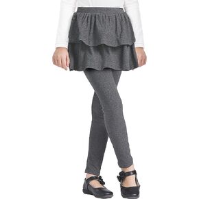 LUOUSE Girls' Pants with Skirt, Leggings for Girls 4-12 Years