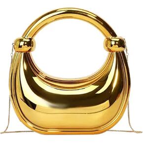 Acrylic Evening Clutch Purse for Women, Metallic Purse Evening Handbags Moon Hobo Bag, Gold Purse for Wedding Party Prom in Kuwait
