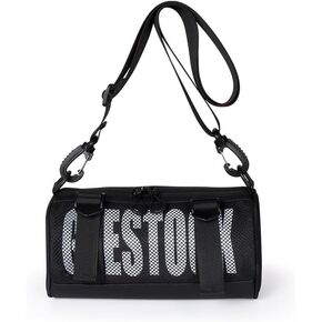 Geestock Mini Duffel Gym Bag for Women & Men, Barrel Crossbody Casual Purse Small Shoulder Bag with Adjustable Strap for Sports, Concert & Daily Use