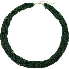 Bocar Long Multiple Strand Handmade Beaded Statement 33" Necklace for Women (NK-10235)