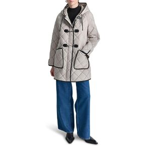 DKNY Women's Hooded Toggle Quilt