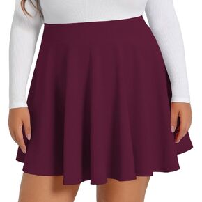 JOELLYUS Plus Size Skirts for Women Summer Pleated Mini Skirt Casual Flowy High Waisted Womens Short Skirts